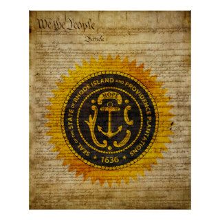 Rhode Island State Seal Poster