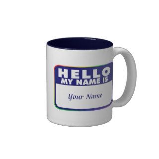 Name Tag Template Coffee Mug