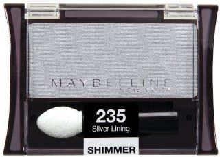 Maybelline New York Expert Wear Eyeshadow Singles, Silver Lining 235 Shimmer, 0.09 Ounce  Eye Shadows  Beauty