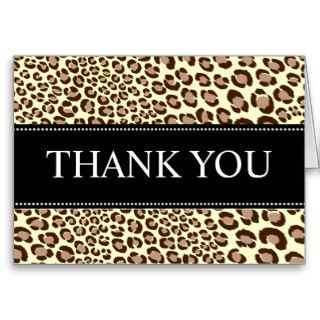 Leopard Print/natural/Thank You Cards