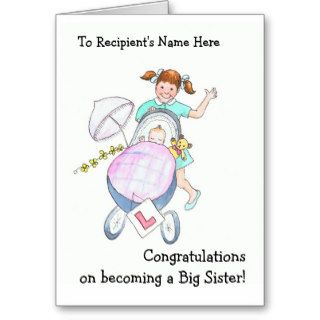 New Baby Congratulations Card for Sister