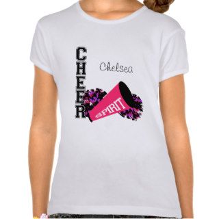 Cheerleader Customizable Pink Tee Shirts