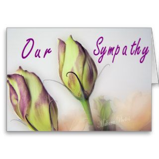 A Lisianthus Sympathy card customize