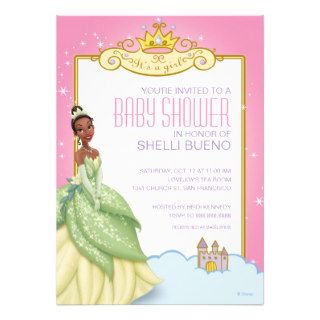 Disney Princess Tiana It's a Girl Baby Shower Personalized Announcement