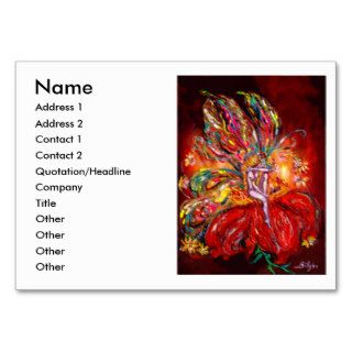 FAIRY IN RED BUSINESS CARD TEMPLATE