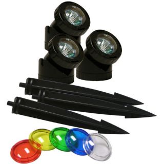 Alpine Power Beam 23 ft. Cord with Color Lenses   Set of 3   Water Fountain Accessories