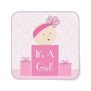 It's A Girl Pink Gifts Sticker
