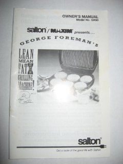 George Foreman's Lean Mean Fat Grilling Machine   Owner's Manual (Model No. GR30)  Other Products  