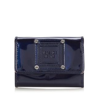 Versace Jeans Dark blue patent logo flapover purse