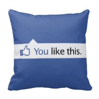 "you like this" Facebook thumbs up Pillow