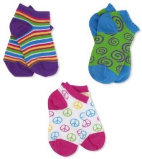Jefferies Socks Girls 2 6X Hip Chick Low Cut Triple Treat 3 Pair Pack Socks Clothing