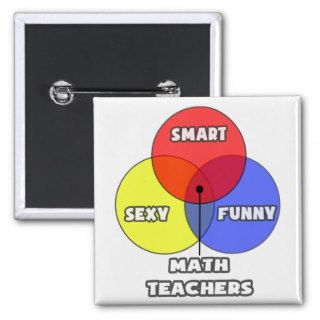 Venn Diagram  Math Teachers Pinback Button