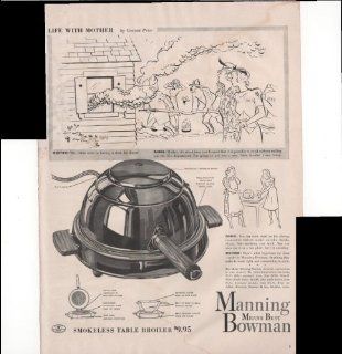 Manning Means Best Bowman Smokeless Table Broiler Kitchen Appliance 1940 Vintage Antique Advertisement  Prints  