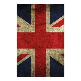 British Royal Union Jack Antique Flag Stationery Paper