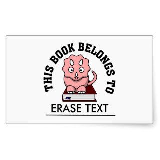 Thesaurus The Dinosaur that Loves to Read Books Rectangle Stickers