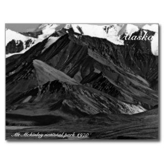 Vintage USA  Alaska Mt Mckinley national park Post Card