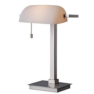 Kenroy Home 60 W 1 Light Wall Street Desk Lamp, Brushed Steel  Make More Happen at