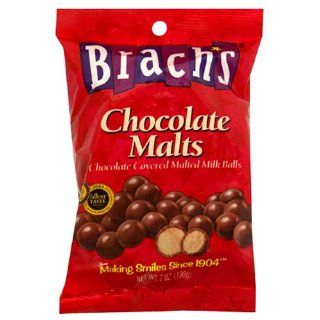 Brach's Malts, 7 Ounce Bags (Pack of 12)  Chocolate Candy  Grocery & Gourmet Food