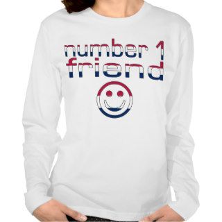 Number 1 Friend in American Flag Colors for Girls Tee Shirt
