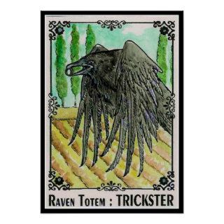 Raven Totem.Trickster Print