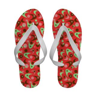 Customizable Retro Boomerangs Sandals