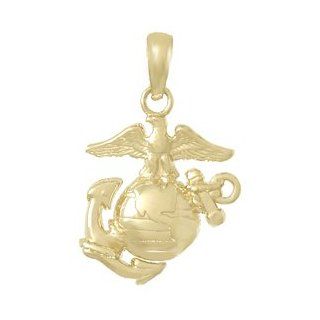 14k Gold USMC Charm, Extra small Marine Corps Symbol, Eagle, Globe, Anchor Jewelry