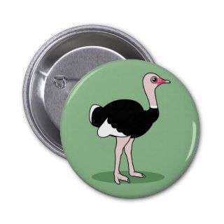 Cartoon Ostrich Buttons