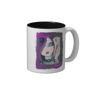 Ocean Soul Mug Gothic Emo Girl Shell Black Purple
