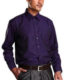 Mens Shirt Corrugated Purple Business Long Sleeved Shirts at  Mens Clothing store