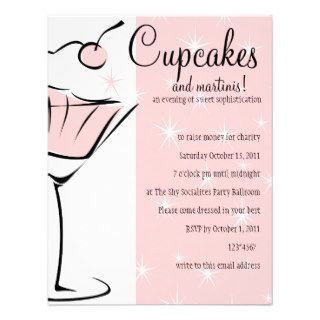 Cupcakes and Martinis Custom Invitation