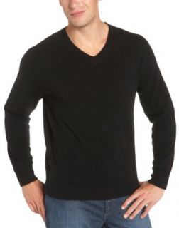 Red Moon Men's 100% Cashmere Long Sleeve V Neck Pullover Sweater, Black, Small at  Mens Clothing store