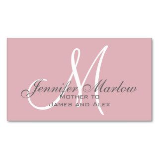 Simple Mommy Calling Card  Baby Pink Business Cards