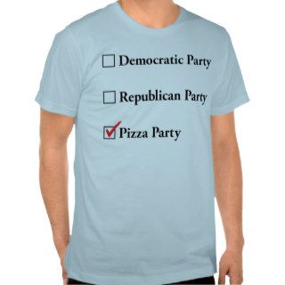 Democratic Republican Pizza Party Tee Shirts