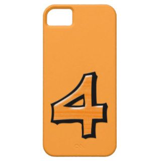 Silly Number 4 orange iPhone 5 Case Mate