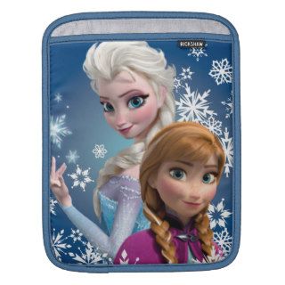 Anna and Elsa with Snowflakes iPad Sleeve