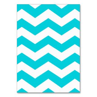 Aqua and White Zig Zag Pattern Business Card Template