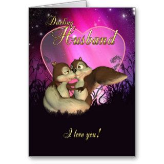 Husband Valentine's Day Card With Cute Love Squirr
