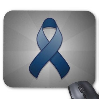 Dark Blue Awareness Ribbon Mousepad