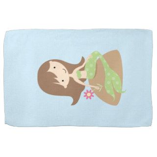 KRW Cute Green Mermaid Hand Towel