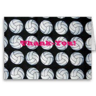 Bouncing Volleyballs Thank you Notecards Greeting Card