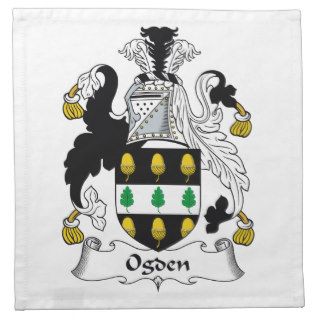 Ogden Family Crest Cloth Napkin