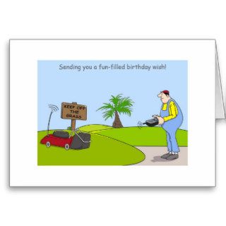 Happy Birthday Gardening Cards, funny gardener