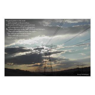 Power Lines—Isaiah 4029 31 Posters