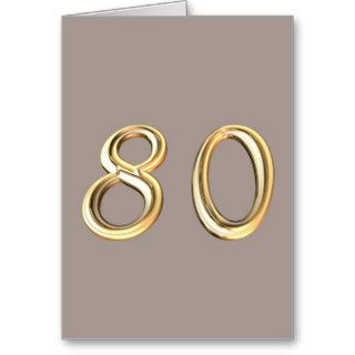 Happy 80th Birthday eightieth eighty 80 Greeting Cards