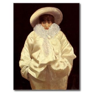 Sarah Bernhardt as Pierrot  by Giuseppe de Nittis Postcards