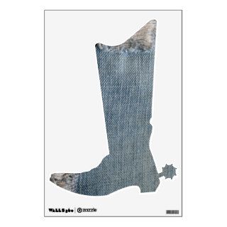Blue Jean Photo Cowboy Boot Wall Decal