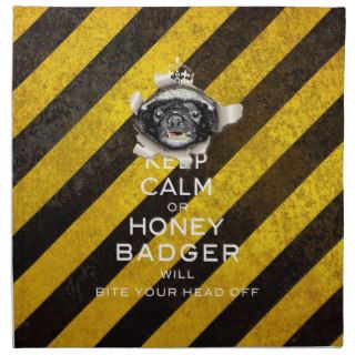 [56] Keep Calm or Honey Badger… Napkins