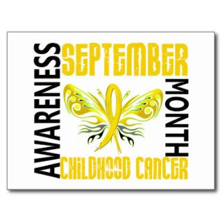 Childhood Cancer Awareness Month Butterfly 3.4 Postcard