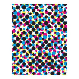 abstract CMYK halftone dot pattern, print texture Customized Letterhead