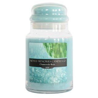 Mostly Memories Chamomile Rain 28 Ounce Lid Lites Soy Candle   Jar Candles